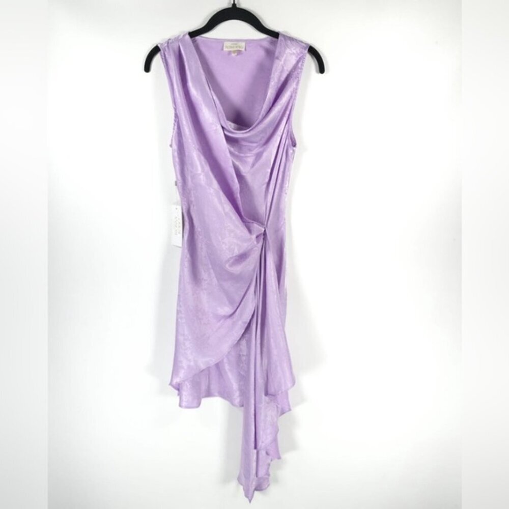 NWT TORN by RONNY KOBO Satin FREYA DRESS ORCHID BLOOM 10-8331SBJ Sz S - Picture 4 of 15